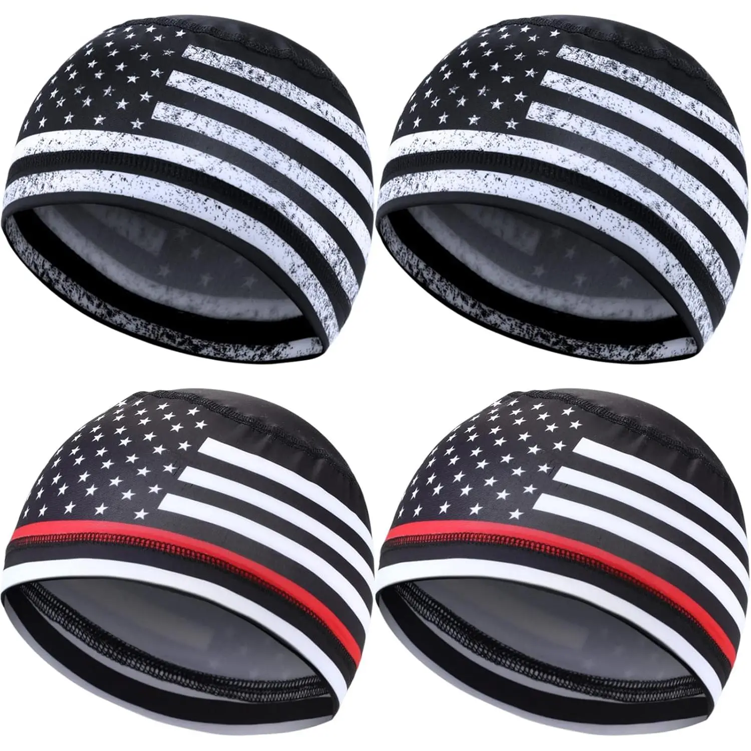 4 Pieces Cooling  Cap Helmet Liner Sweat Wicking Running Beanie Head Wrap Cycling Bandana for Men Women