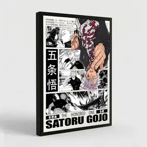 Satoru Gojo Jujutsu Kaisen Anime Poster Print JJK Manga Artwork Home Wall Decor Toji Minimalist Retro Aesthetic Eco-Friendly Material Fade-Resistant Waterproof UV-Protected Vibrant Colors