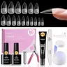 Beetles Tipex Lite Apex Nail Tips &Nail Tips Kit Stiletto Almond Square Coffin Nail Tips Pre-Building Pre-Etched Acrylic Nail Tips for Flat Nails & Natural Nail Beds Gift for Women Girls, Nail Extensions, Acrylic Nails