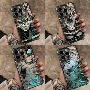 Unique Artistic Design Phone Case Plating Case for K-Kaiju No 8 Cool IPhone 17 16 15 14 13 12 11 Pro Max Plus Air  Anti-Fall Airabag Back Cover Protective Drop-proof Retro Stylish  Christmas
