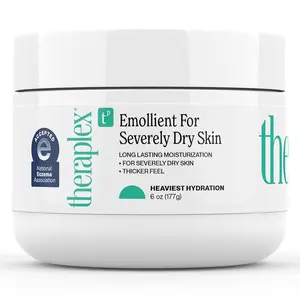 Theraplex Emollient Cream For Dry Skin 6 Oz - No Parabens, Noncomedogenic, Fragrance-Free, Dermatologist Recommended Moisturizer