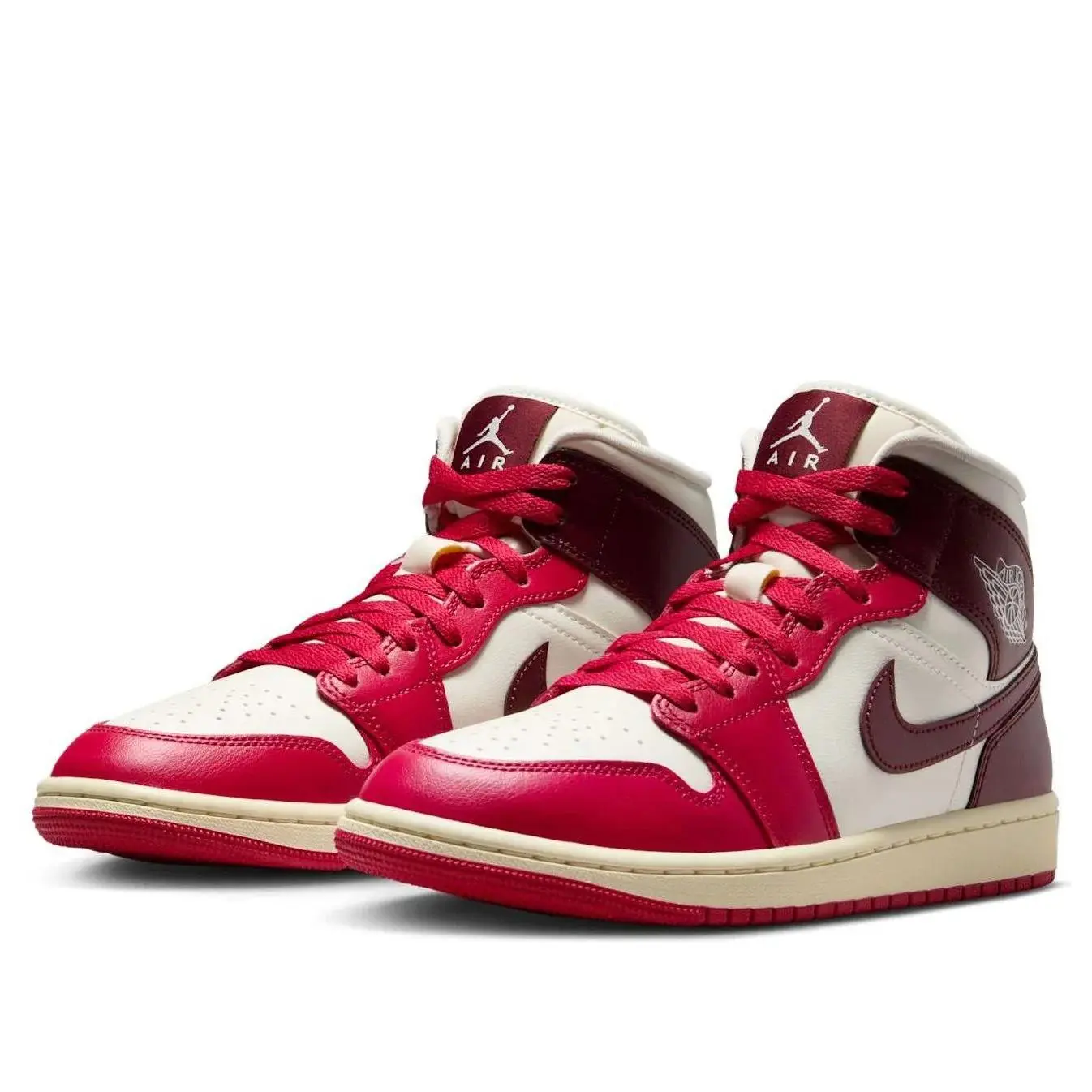 Jordan 1 Mid Sail Mystic Hibiscus (Women's) BQ6472-119 New Sneaker