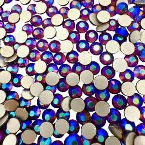Dark Amethyst AB Non-Hotfix Glass Rhinestones