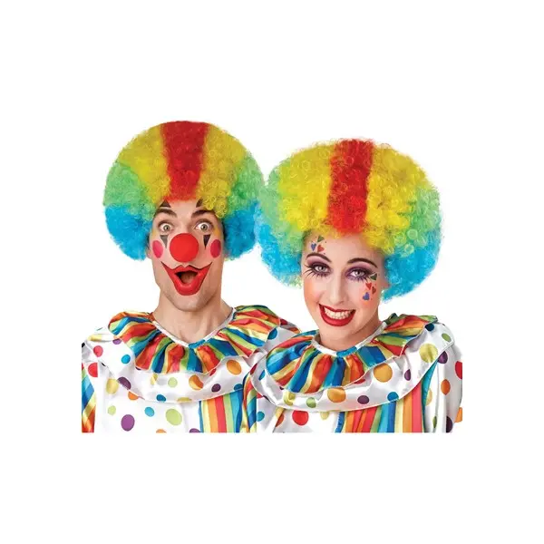 Adult Multicolor Clown Wig