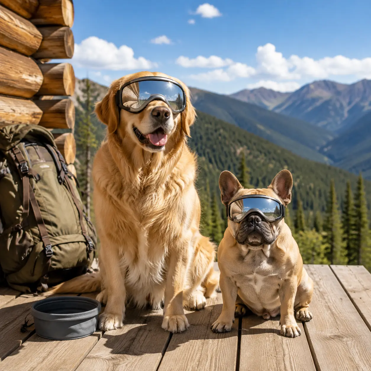 Dog Goggles for Medium & Large Dogs - Thick Windproof, High-Clarity Anti-Glare, Drop-Resistant Durable Pet Sunglasses for Outdoor Adventure, Day Gift, Pet Eyewear Accessory