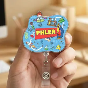 Lab Story 2026 Lab Week Badge Reel Clip, Medical Lab Technician ID Holder VEO