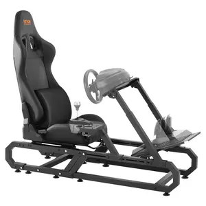 VEVOR Racing Wheel Stand For Logitech G923/G920/G29,  , Heavy Duty Steel Driving Simulator Cockpit-Thrustmaster T248P, Steering Wheel Bracket Height & Foot Pedal Angle Adjustable,Max Load 330 LBS Compact
