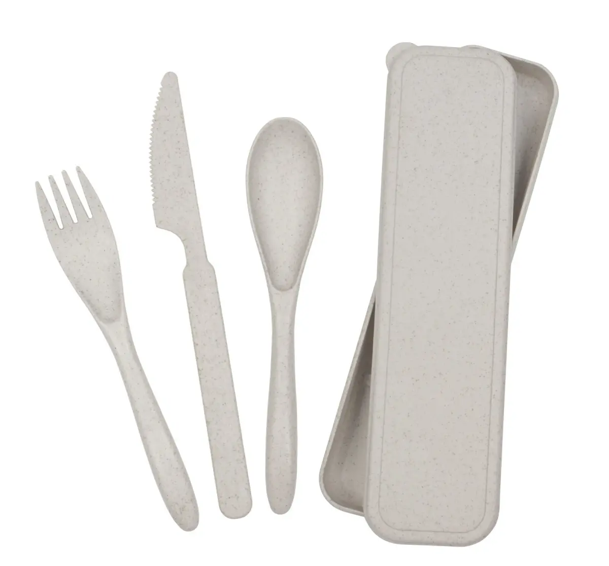 Camp Casual CC012HG Unisex Compact 4-Piece Reusable Cutlery Set for Camping, Hiking