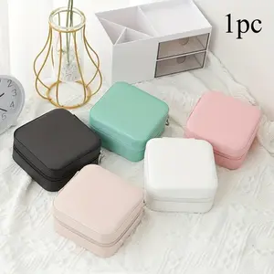 Portable Jewelry Storage Box, Mini Jewelry Organizer, Travel Jewelry Storage Box, Jewelry Organizer for Earrings Necklace Ring, Elegant Jewelry Organizer