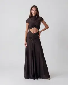 Cocoa Mirage Cutout Maxi Dress
