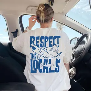 Respect The Locals Shirt, Shark Gifts, Save The Ocean Shirt, Shark Graphic Tee, Nature Lover Gift, Shark Lover Gifts