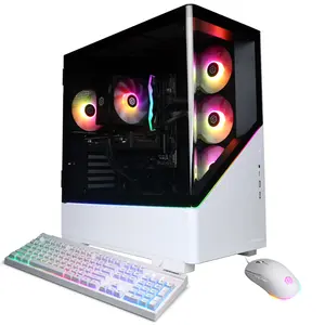 CyberPowerPC GXi11140CPGV17 Gaming Desktop PC, Intel Core Ultra 7 265F, 16GB DDR5, GeForce RTX 5050 8GB, 2TB PCIe 4.0 NVMe SSD, WiFi/BT, RGB Gaming Keyboard/Mouse & Windows 11 Home