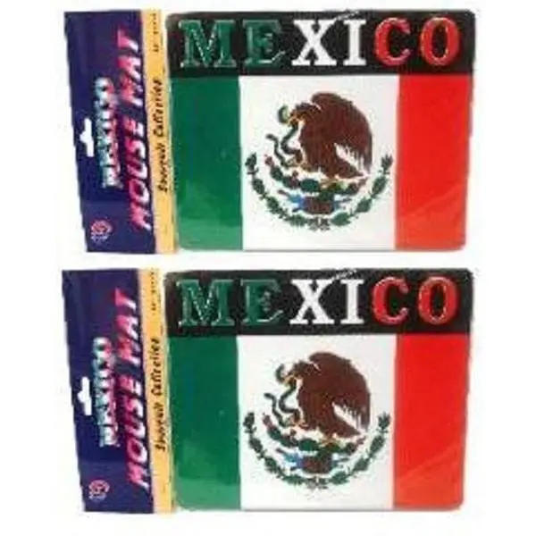 CrazyCoolBuys 2Pc Set Mexican Flag Mousepads Mexico Mouse Pad Mat