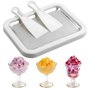 Instant Ice Cream Roller Maker Kit – At-Home Electric Ice Cream Machine, Dairy-Free & Frozen Yogurt Maker, Includes Spade & 2 Scrapers for Rolls, Sorbet & Yogurt