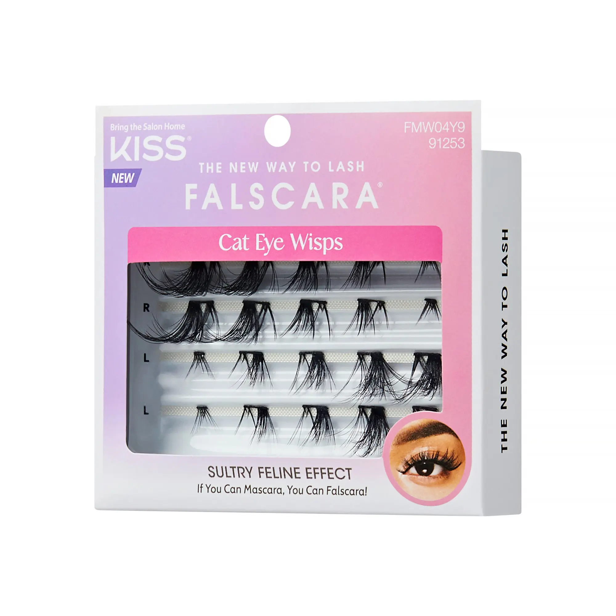 Falscara Natural Multipack - Cat Eye | DIY False Lash Extensions, Natural, Cluster Lash, Wispy Lashes, 20 Wisps, 18mm-20mm Falscara Natural Multipack - Cat Eye | DIY False Lash Extensions, Natural, Cluster Lash, Wispy Lashes, 20 Wisps, 18mm-20mm