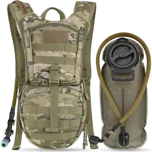 Tactical Molle Hydration Pack Backpack with 3L TPU Water Bladder, Military Daypack for Cycling, Hiking, Running, Climbing, Hunting, Biking