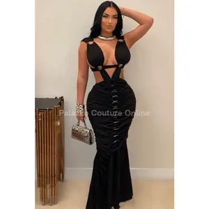 Tangled Up Maxi Dress  (Black)