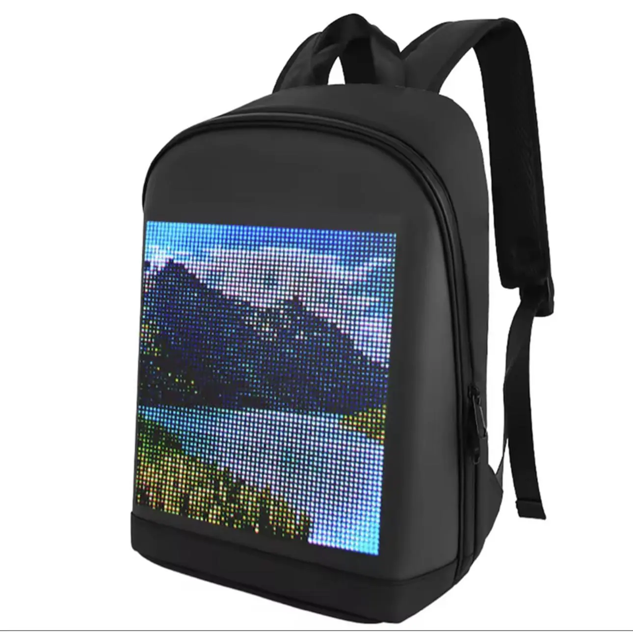 Black LED Fully Customizable Display School Backpack With Waterproof Technology