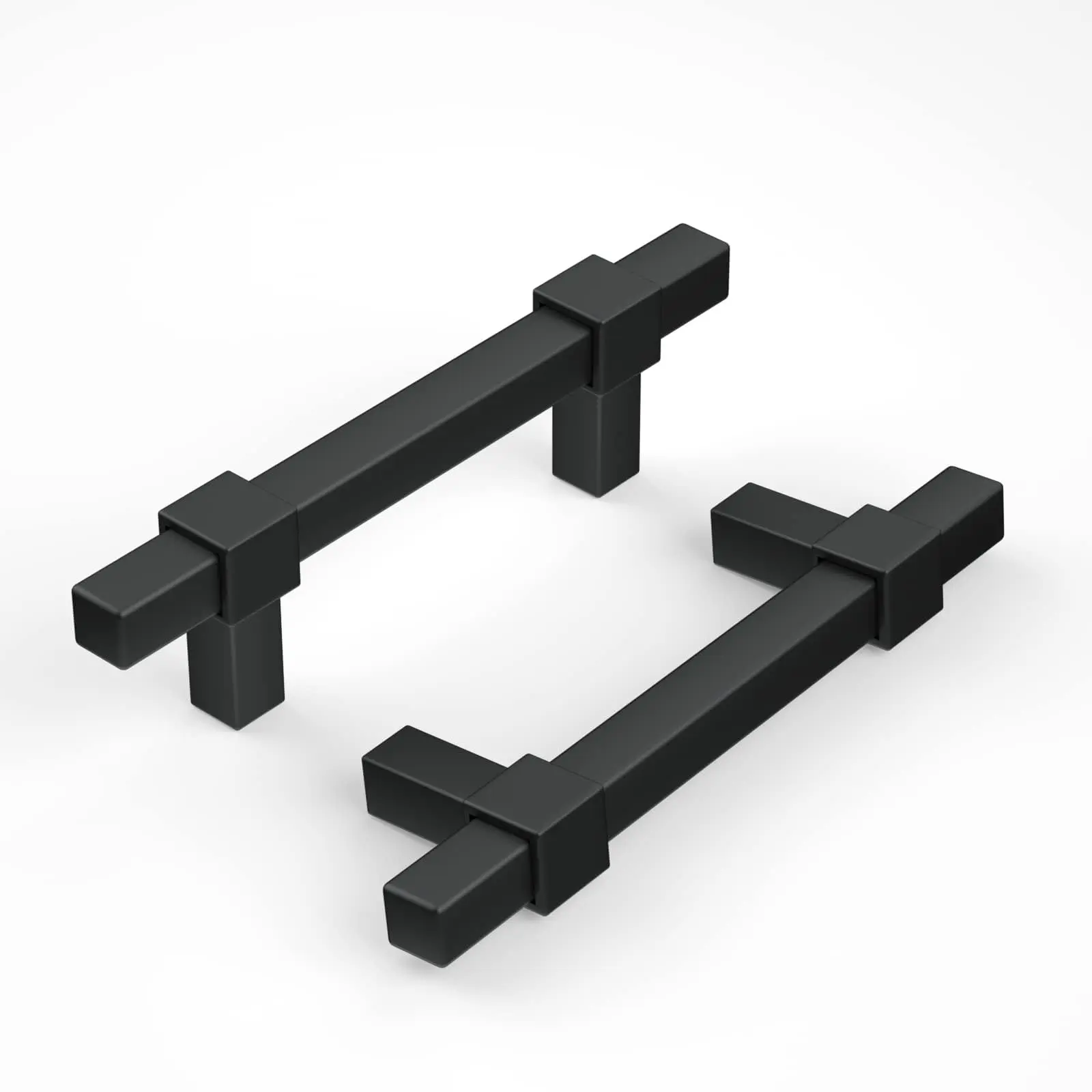 goldenwarm 24 Pack 3Inch Black Cabinet Handles Matte Black Cabinet Pulls Black Drawer Pulls Kitchen Cabinet Hardware for Bedroom Cupboard, Zinc Alloy, 76mm