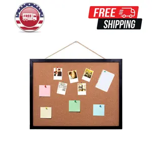 Black Cork Board Bulletin Board, 14.6"X 11" Cork Board