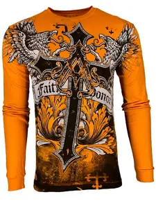 Xtreme Couture By Affliction Men's Long Sleeve T-shirt Winged Creature