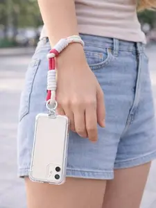 Cute Handmade Rope Phone Strap Wrist Lanyard Anti-Drop Phone Charm Aesthetic Accessory for Women Girls