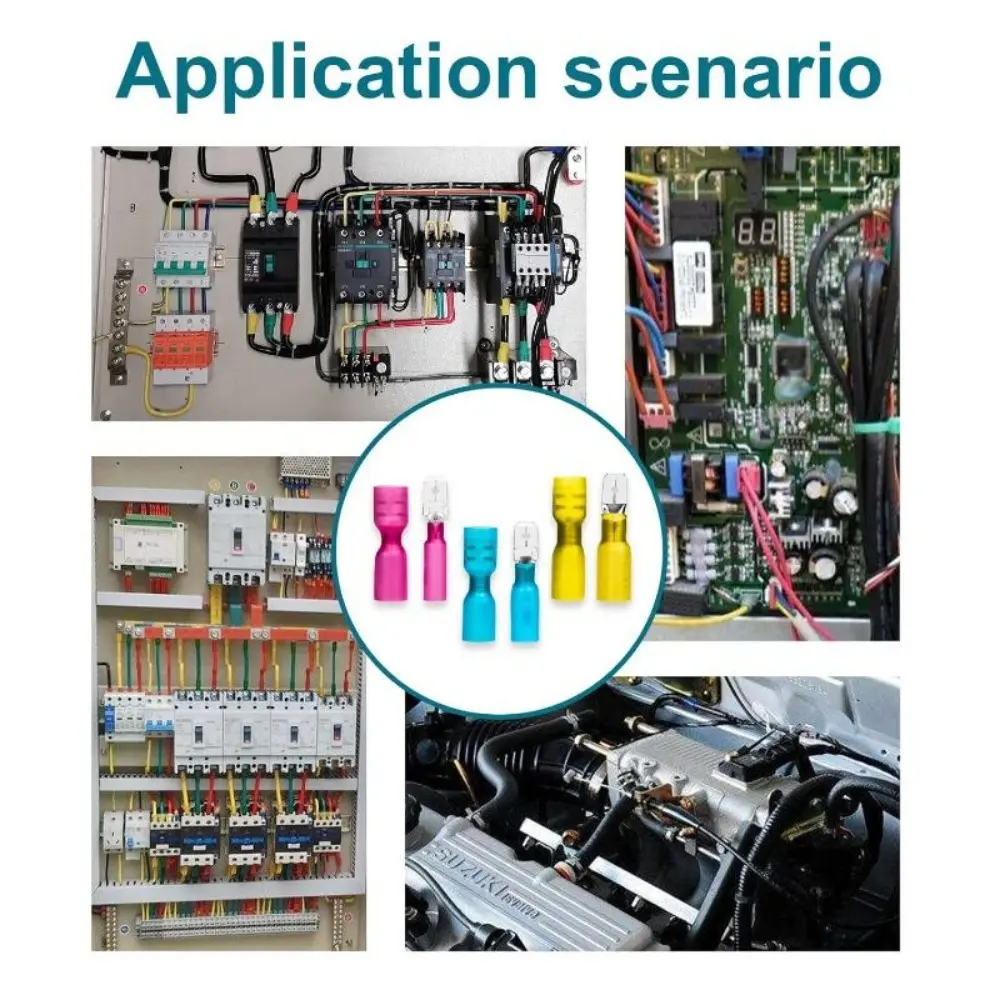 150-Piece Heat Shrink Shovel-Shaped Terminal Blocks Set, Heat Shrink Connectors for Household Appliance Wire Connection, Automotive Maintenance