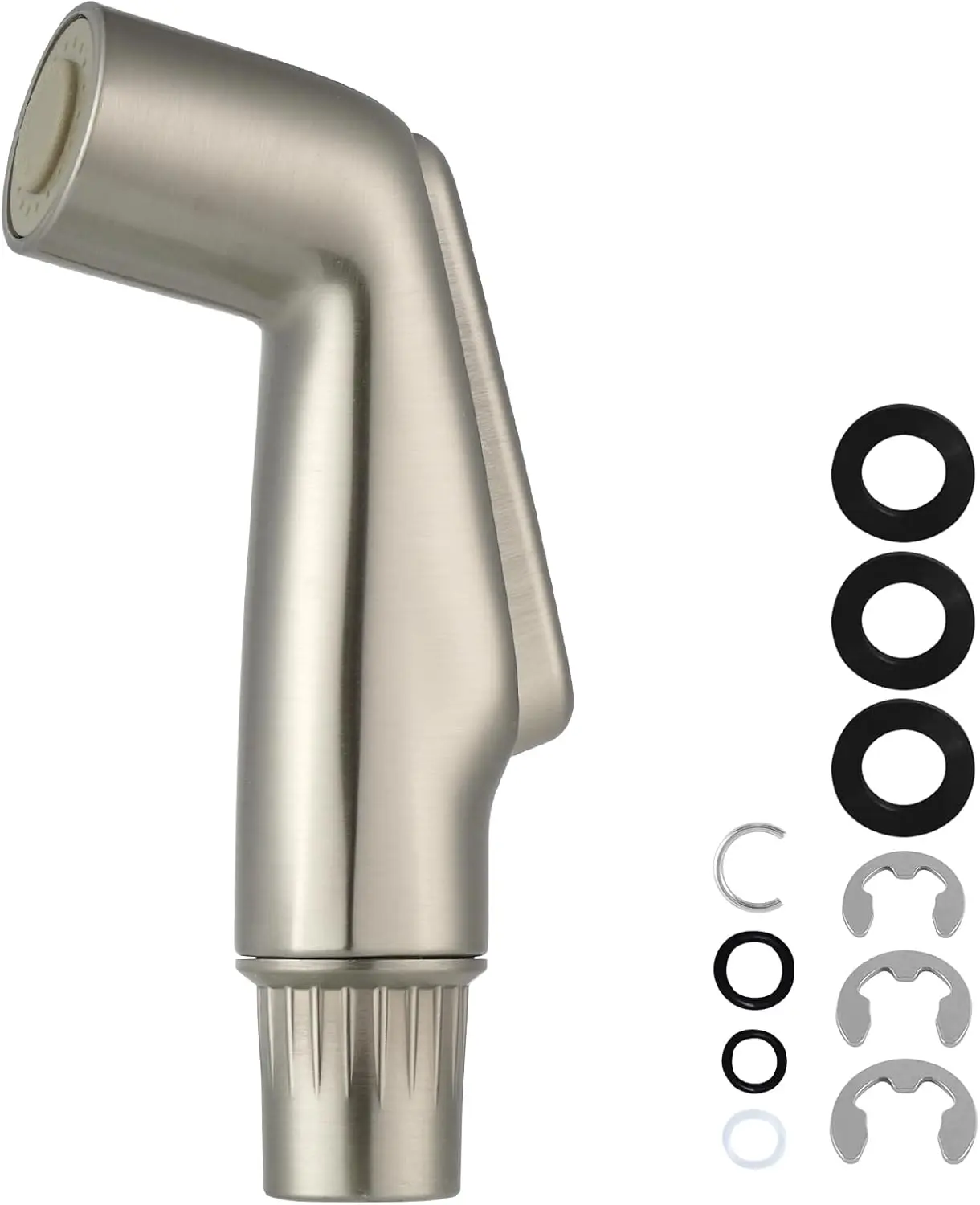 Universal Kitchen Sink Side Sprayer Head Replacement Sink Spray Attachment Compatible with Delta, Moen, Kohler OEM Brand, Kitchen Sink Faucet Sprayer Head, Brushed Nickel