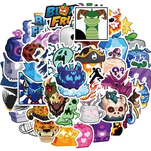Blox Fruit Game Sticker, 50pcs/set Various Vinyl Car Sticker, Motorcycle Bicycle Luggage Decal, Graffiti Patches Phone Skateboard Laptop Stickers, Decorative