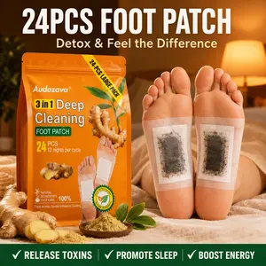 24PCS Ginger Infused Foot Patches, 3-in-1 Foot Care Pads, Natural Formula Soothing Patches for Relaxation & Restful Sleep, Daily Comfort Foot Pads