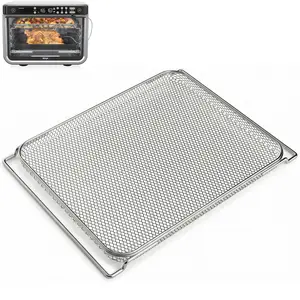 For Ninja Air Fryer Basket Replacement Trays,Nonstick Air Fryer Rack,Compatible with Ninja DT201 DT251 Foodi XL Toaster Oven, Stainless Steel Dehydrator Racks, Dishwasher Safe, 14.4"x11.4"x1.1"