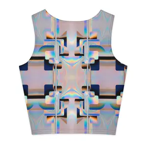 Chromatic Rift: Spectrum Surge — Festival Cotton Crop Top