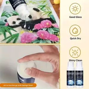 1 set of diamond painting sealer, 2 bottles per set, 120 milliliters/4.06 ounces per bottle. Diamond art pigment, EVA crystal agent, diamond art sealing agent. The permanent sparkling diamond art seal kit is suitable for protecting diamond paintings