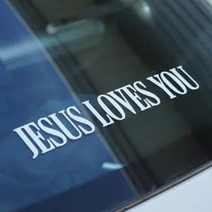 Jesus Loves You Sticker – Christian Vinyl Decal, Faith-Based Inspirational Sticker for Laptop, Car, Window, Etc C