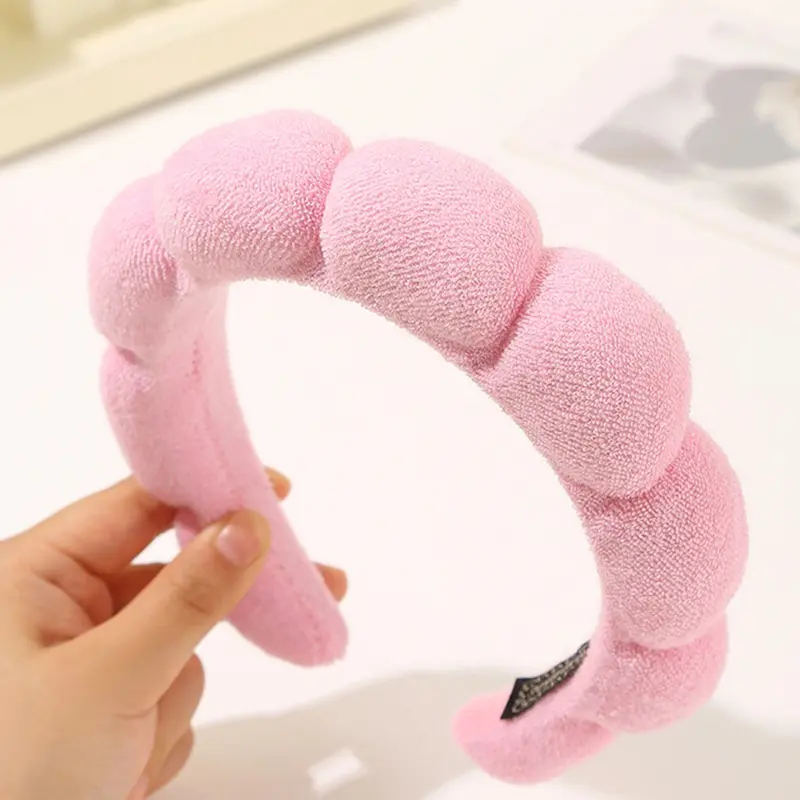 Women's Cloud-Shaped Headband, Cute Soft Puffy Spa Headband for Face Washing, Makeup, Bath, and Shower, Cute Headbands