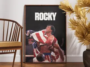 Rocky Poster, Vintage Poster, Retro Movie Poster, Printable Art, Gift for Him, Action Movie, Sylvester Stallone, Rocky Balboa, Boxing Poster