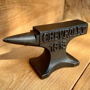 Chevrolet 1913 Cast Iron Anvil Figurine - Handmade Antique Vintage Handcrafted Finish, Home Decor Ornaments, Room Decor Desk Paperweight