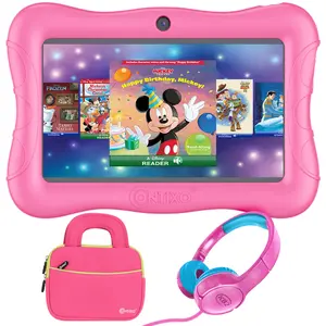 Contixo 7" Kids Tablet Bundle, Epic & Lingo Kids, Learning Android Tablet for kids 3-12, 32GB, Parental Controls, Kid-Proof Case with Kickstand, Includes Headphones, Carrying Case