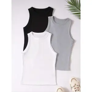 Women's Solid Tank Top, Casual Sleeveless Top for Summer, Ladies Clothes for Daily Wear(Sheet)