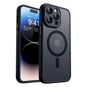 MagSafe Protective Cover for iPhone 15, 16 Pro Max - Matte, Translucent, Slim-Fit, Anti-Fingerprint Magnetic Shell for Smartphone, Cellphone, Handheld Devices & Electronics Accessories