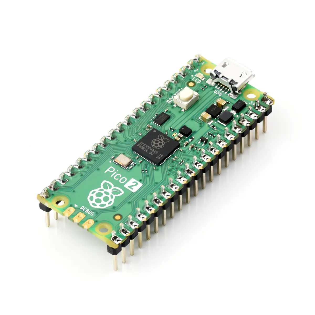 Raspberry Pi Pico 2 with Pre-Soldered Headers