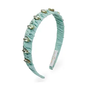 Violet & Brooks Rebecca Linen & Crystal Wrapped Headband