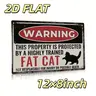 1pc Vintage Fat Cat Warning Cast Iron Plaque Sign - Casual, 8x12in Tin Look Retro Wall Art, Humorous Home Decor, Decorative Hangable Durable Home Supply for Kitchen