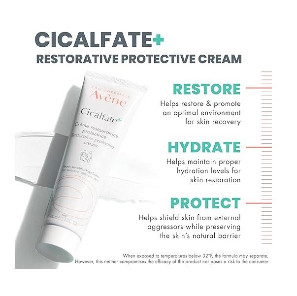 Eau Thermale Avene Cicalfate+ Restorative Protective Cream - Wound Care - Helps Reduce Look of Scars - Postbiotic Skincare - Non-Comedogenic