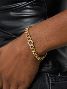 Women's Elegant Artificial Zircon Decor  Bracelet, Exquisite Trendy Bracelet, Fashionable Jewelry for Women & Girls As Gift