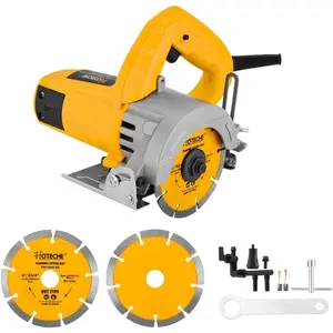 4-3/8-Inch Dry/Wet Masonry&Tile Saw 1250W with Blade(Dry Type) for Stone, and Marble Cutting