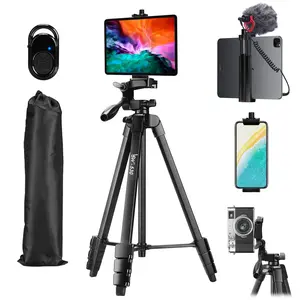 Tripod, Lusweimi 73-Inch Camera Tripod for iPad Pro & iPhone Compatible with Tablet/iPad Pro 12.9 inch, Camera Tripod Stand with Wireless Remote & Bag