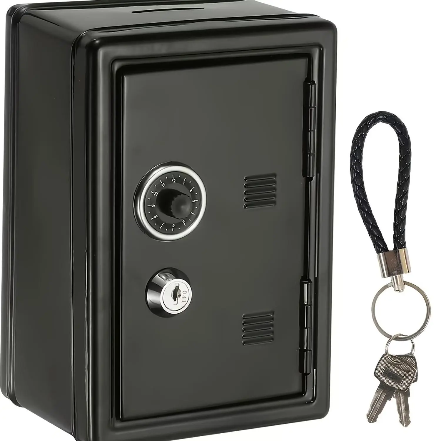 Metal Key Safe Box, Mechanical Safe Box, Large Capacity Security Vault, Emergency Unlock, Home Office Business Use, Cash Jewelry Storage, Portable, Money Safe For Cash