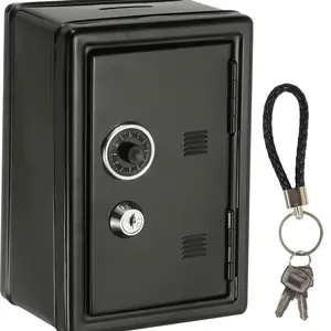 Metal Key Safe Box, Mechanical Safe Box, Large Capacity Security Vault, Emergency Unlock, Home Office Business Use, Cash Jewelry Storage, Portable