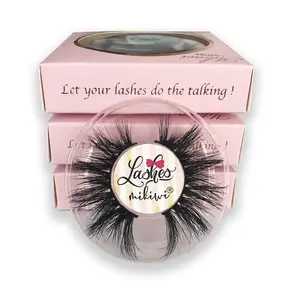 Mikiwi Mink Eyelashes - Real Fluffy 3D Lashes, 3 Pairs, 20mm Luxury Dramatic Hand Made Mink Lashes